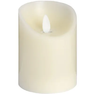 Luxe Collection 3 x 4 Cream Flickering LED Candle