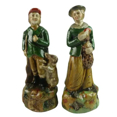 Set of 2 Staffordshire Country Figurines 23.5cm