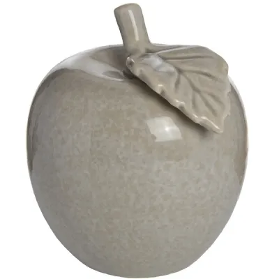 Antique Grey Small Ceramic Apple