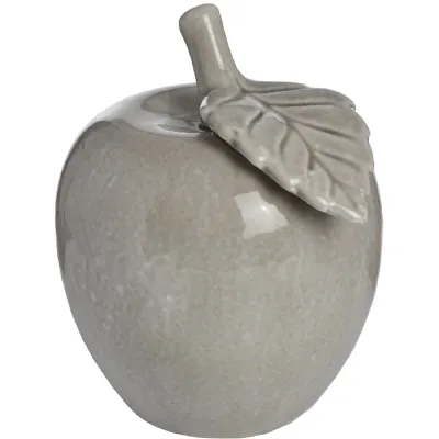 Antique Grey Large Ceramic Apple