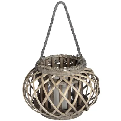 Large Wicker Basket Lantern
