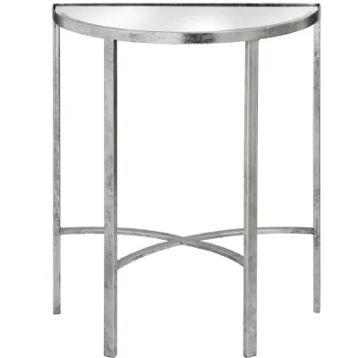 Silver Mirrored Top Console Table