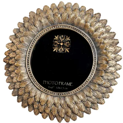 Antique Gold Large Sun Burst Frame