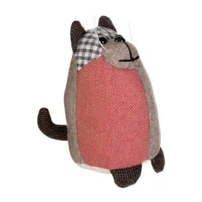 Large Patchwork Cat Door Stop