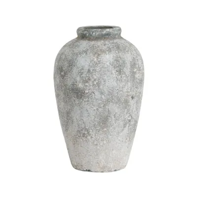 Tall Aged Stone Ceramic Vase