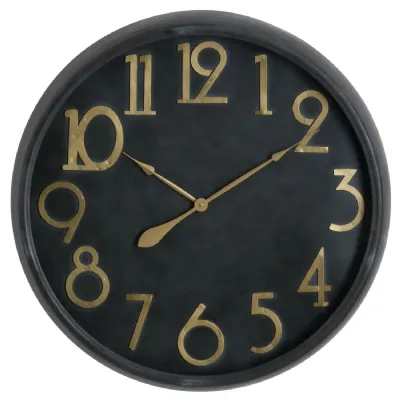 Soho Brass And Black Large Clock