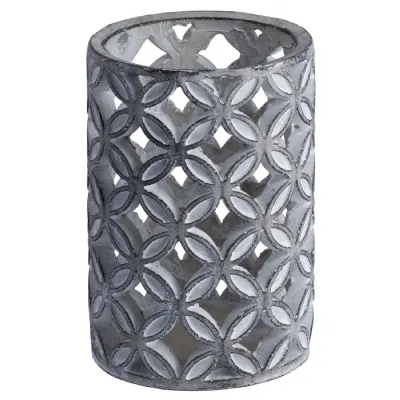 Large Geometric Stone Candle Hurricane