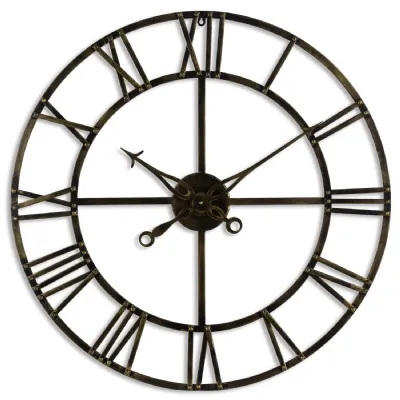 Small Antique Brass Skeleton Clock