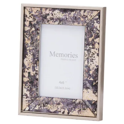 Silver Foil Metallic 4X6 Frame