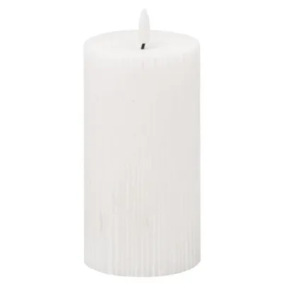 Natural Glow 3x6 Textured Ribbed LED Candle