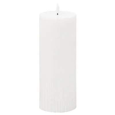 Natural Glow 3.5x9 Texture Ribbed LED Candle