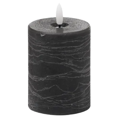 Luxe Collection Natural Glow 3x4 Black LED Candle