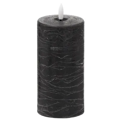 Luxe Collection Natural Glow 3x6 Black LED Candle