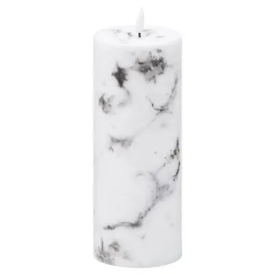 Natural Glow 3.5x9 Marble Effect LED Candle
