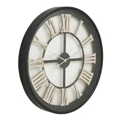 Black Framed Skeleton Clock