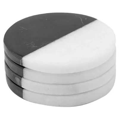 Set Of 4 Marble Coasters