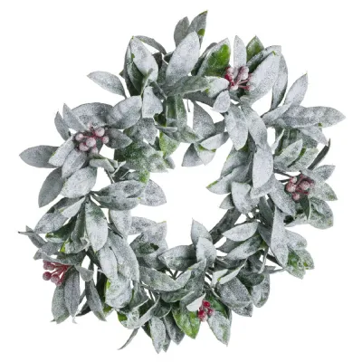 Large Frosted Candle Wreath