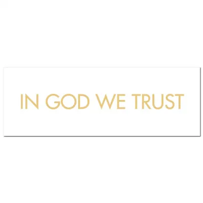 In God We Trust Gold Foil Plaque