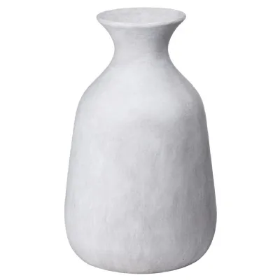 White Stone Faux Flower Vase