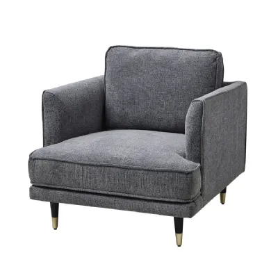 Grey Fabric Large Arm Chair