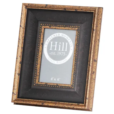 Black Antique Gold Beaded 4X6 Photo Frame