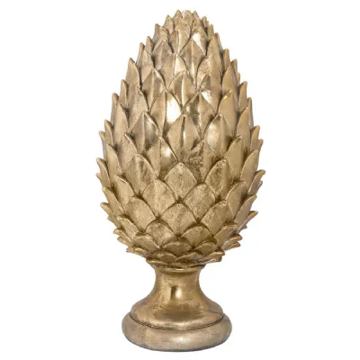 Tall Large Gold Pinecone Finial