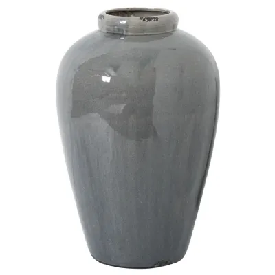 Grey Glazed Tall Vase