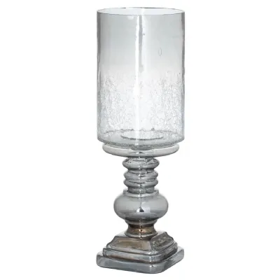 Smoked Midnight Glass Candle Holder
