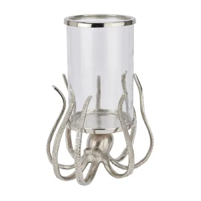 Silver Octopus Candle Lantern