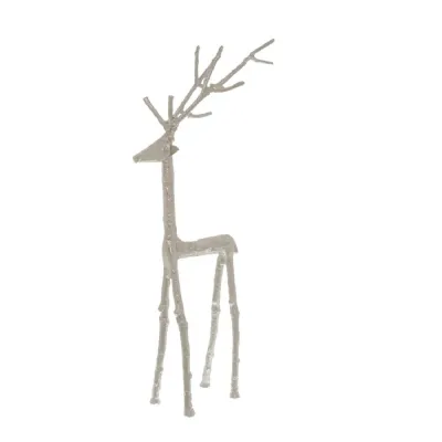 Silver Standing Stag Ornament