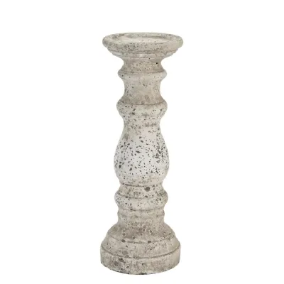 Stone Ceramic Column Candle Holder