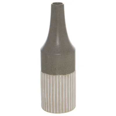 Mason Collection Grey Ceramic Convex Vase