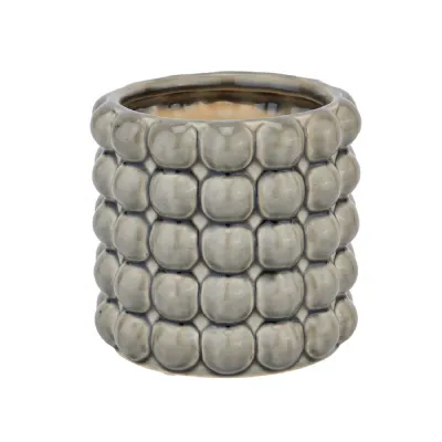 Seville Collection Grey Bubble Planter