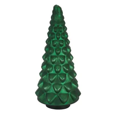 Noel Collection Forest Green Glass Decorative Tree