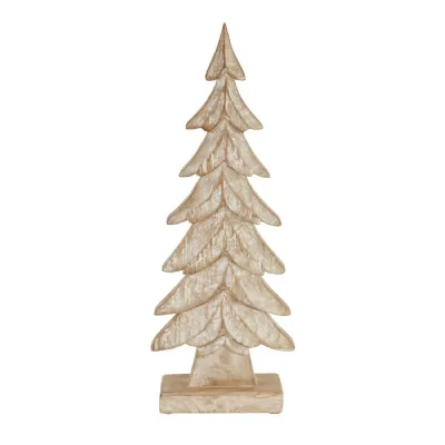 Carved Wood Large Christmas Tree