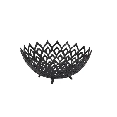Black Cast Lattice Bowl