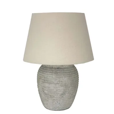 Grey Stone Table Lamp