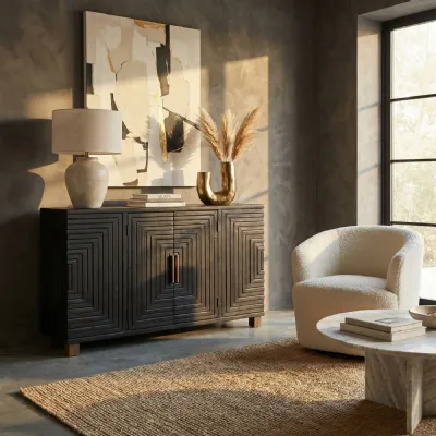 Lennox Black 2 Door Sideboard