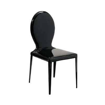 Contemporary Patent Leather Effect Dining Chair