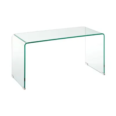 Bent Clear Glass Coffee Table