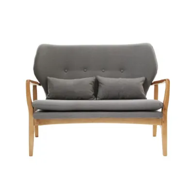 Grey Birch Wood Frame Sofa