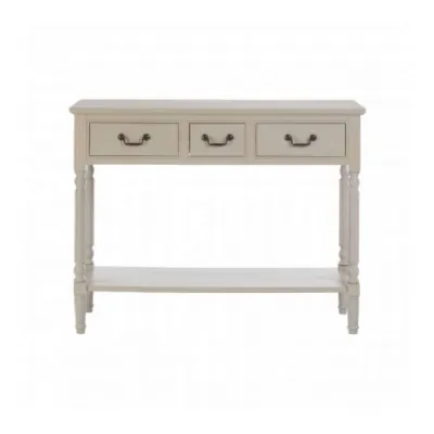 Modern Grey 3 Drawer Console Table