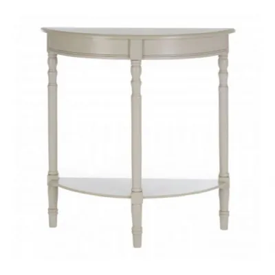 Modern Grey Half Moon Console Table