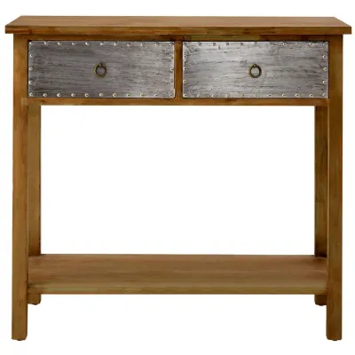 Distressed Contemporary 2 Drawer Console