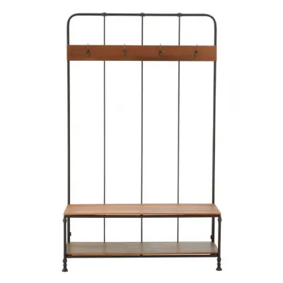 Industrial Iron Framed Bench