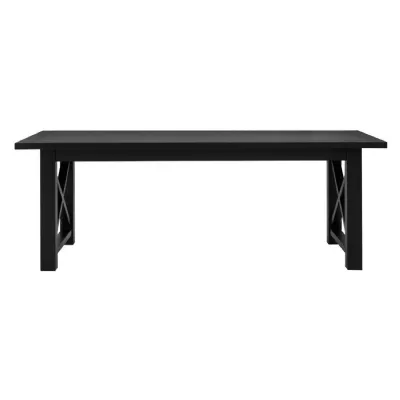 Large Black Oak Dining Table