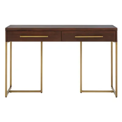 Mid Century Herringbone Console Table
