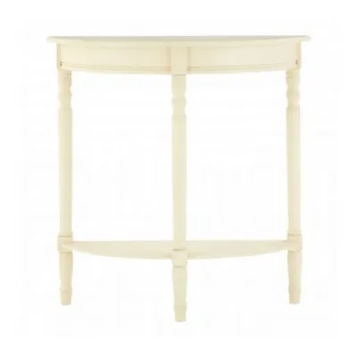 Modern White Half Moon Console Table