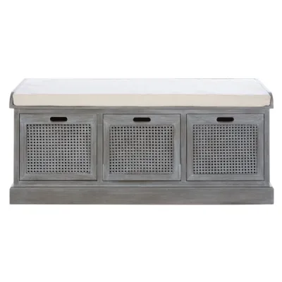 Vintage Slate Grey Storage Bench