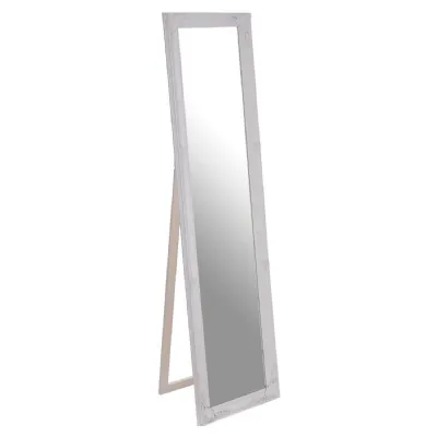 Elizabeth White Wood Rectangular Mirror